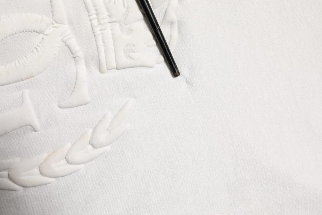 Dolce & Gabbana White Cotton DG Crown Embossed Men T-shirt - RIMODA
