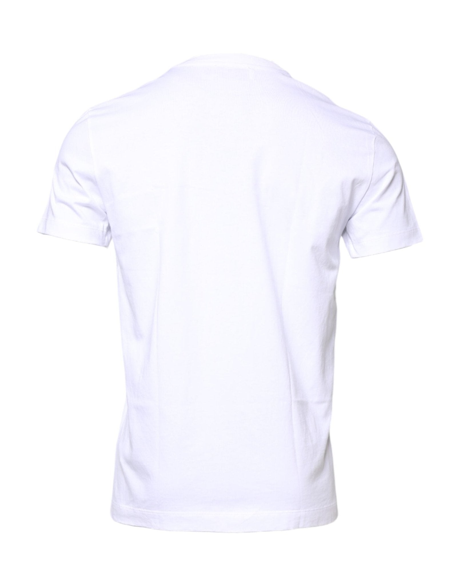 Dolce & Gabbana White Cotton DG Embroidery Crew Neck T-shirt - RIMODA