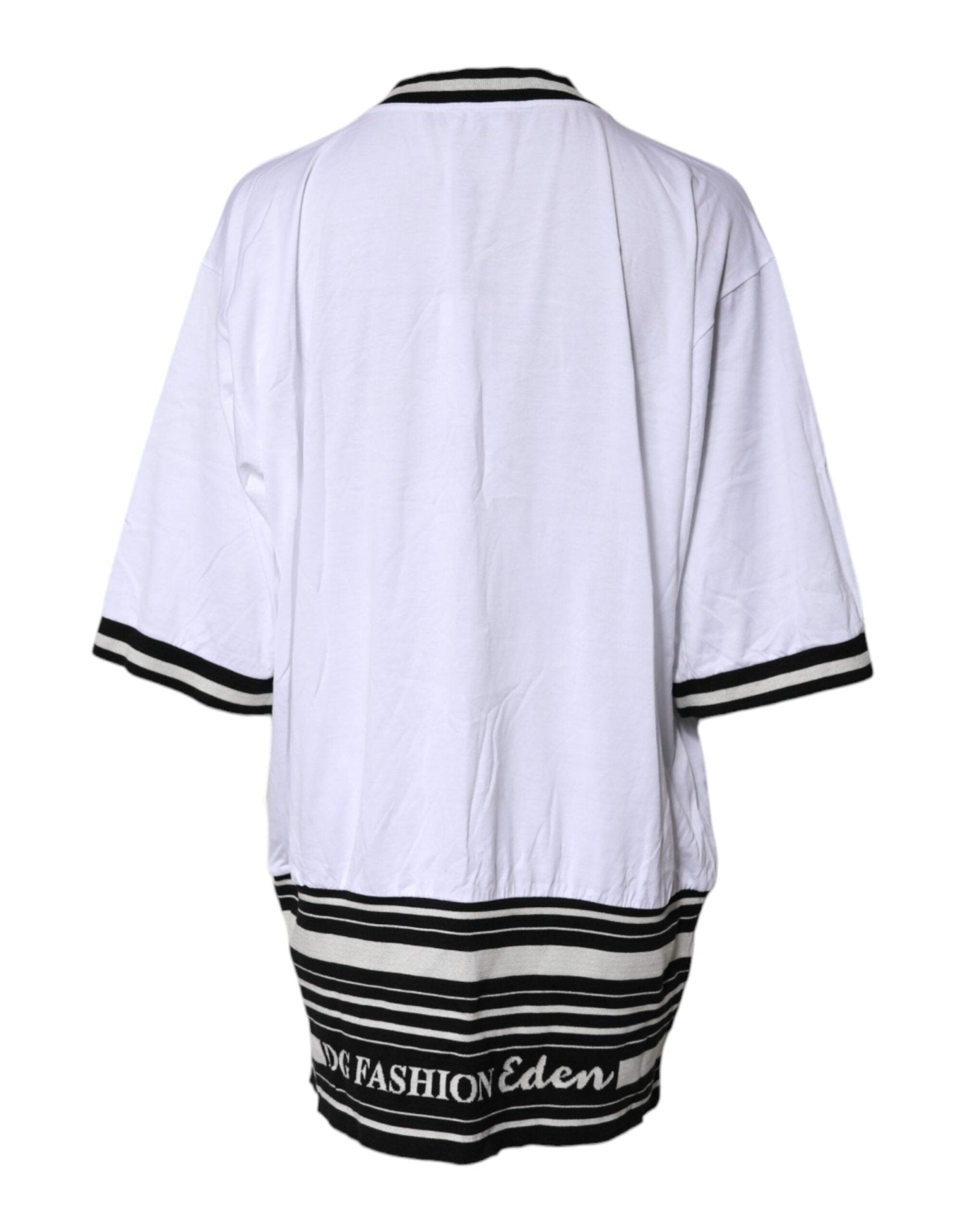 Dolce & Gabbana White Cotton DG Fashion Crew Neck Tee T-shirt - RIMODA