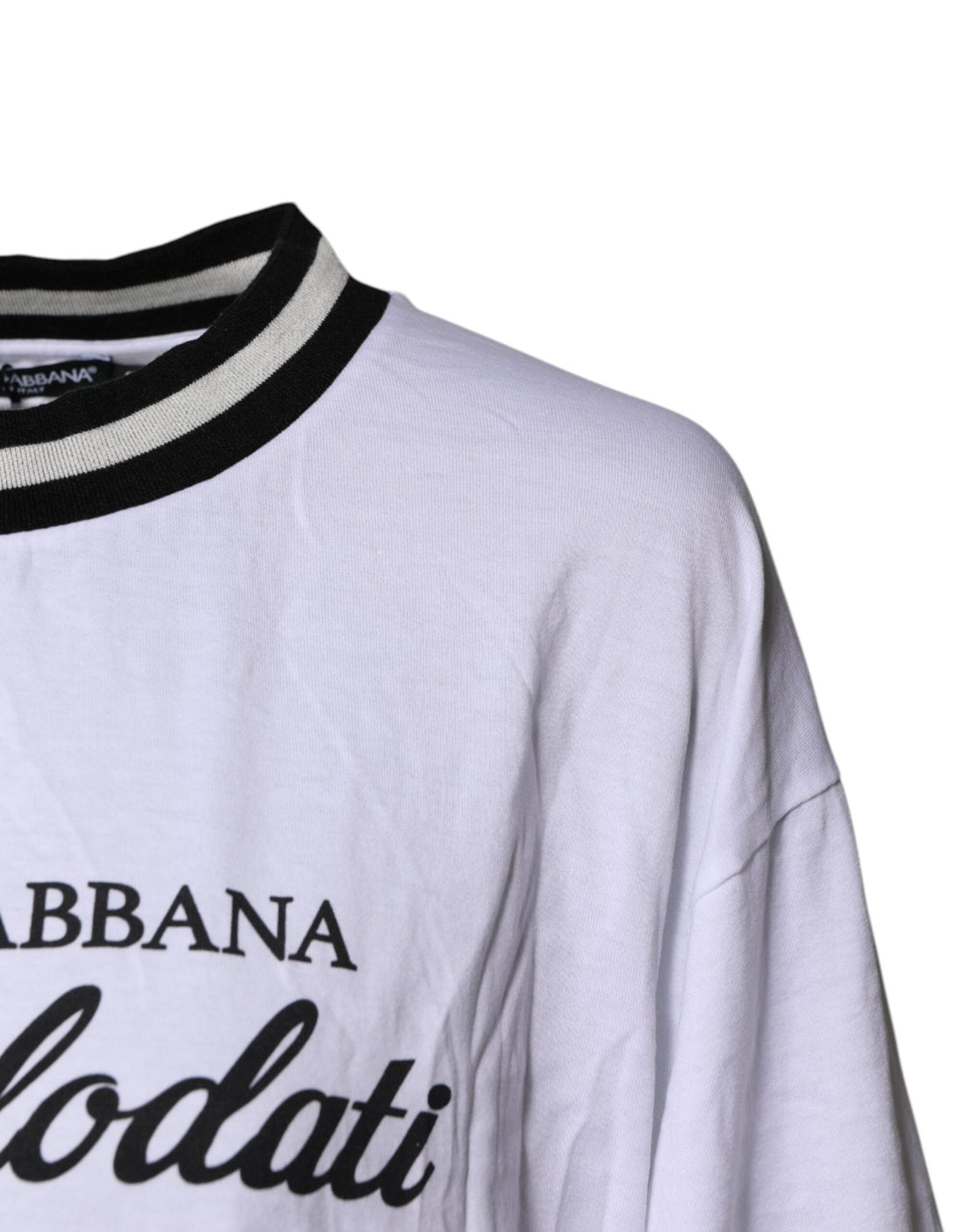 Dolce & Gabbana White Cotton DG Fashion Crew Neck Tee T-shirt - RIMODA