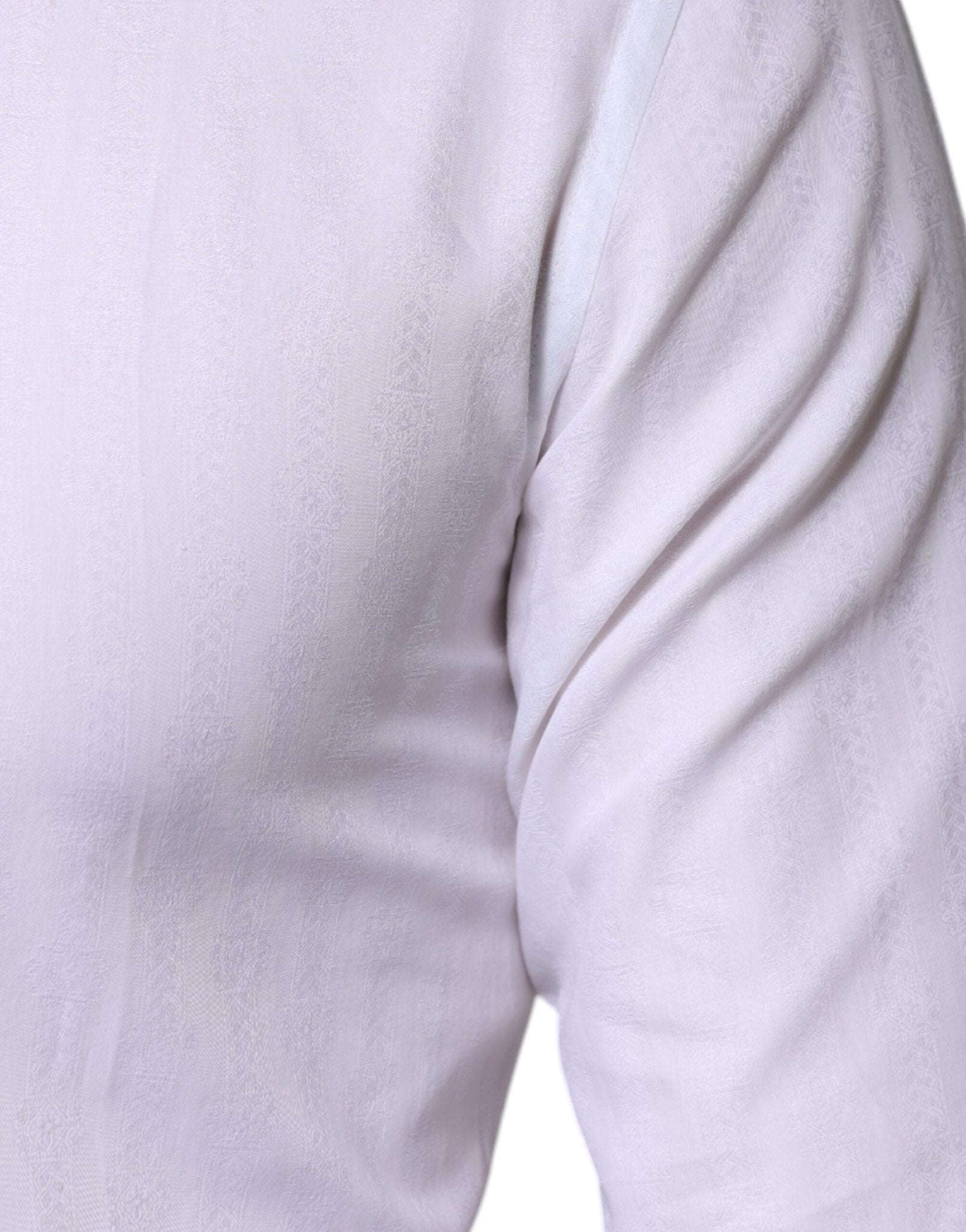 Dolce & Gabbana White Cotton Formal Men GOLD Dress Shirt - RIMODA