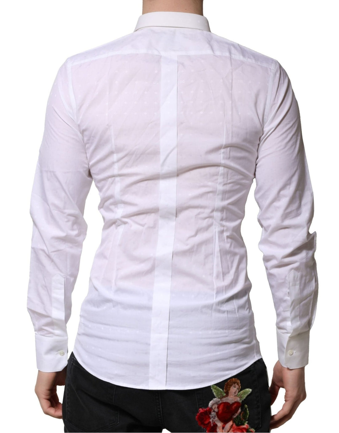 Dolce & Gabbana White Cotton GOLD Dress Formal Shirt - RIMODA