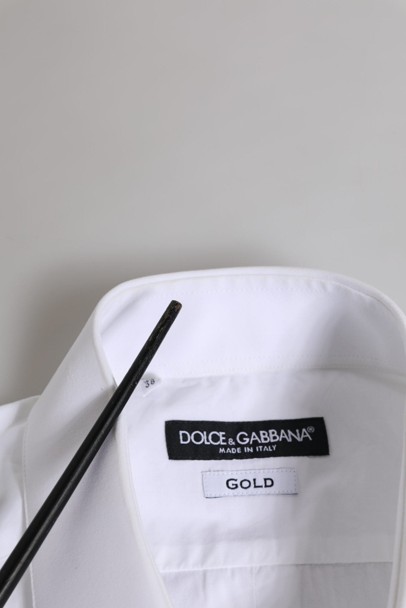 Dolce & Gabbana White Cotton GOLD Long Sleeves Dress Men Shirt - RIMODA