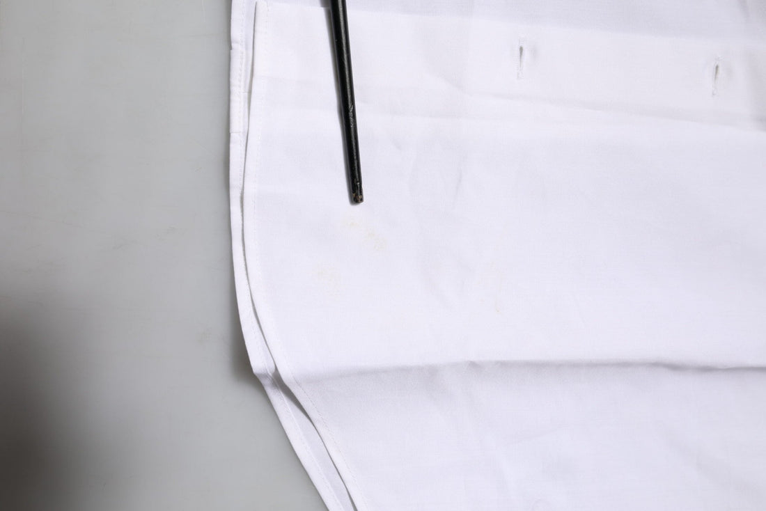Dolce & Gabbana White Cotton GOLD Long Sleeves Dress Shirt - RIMODA