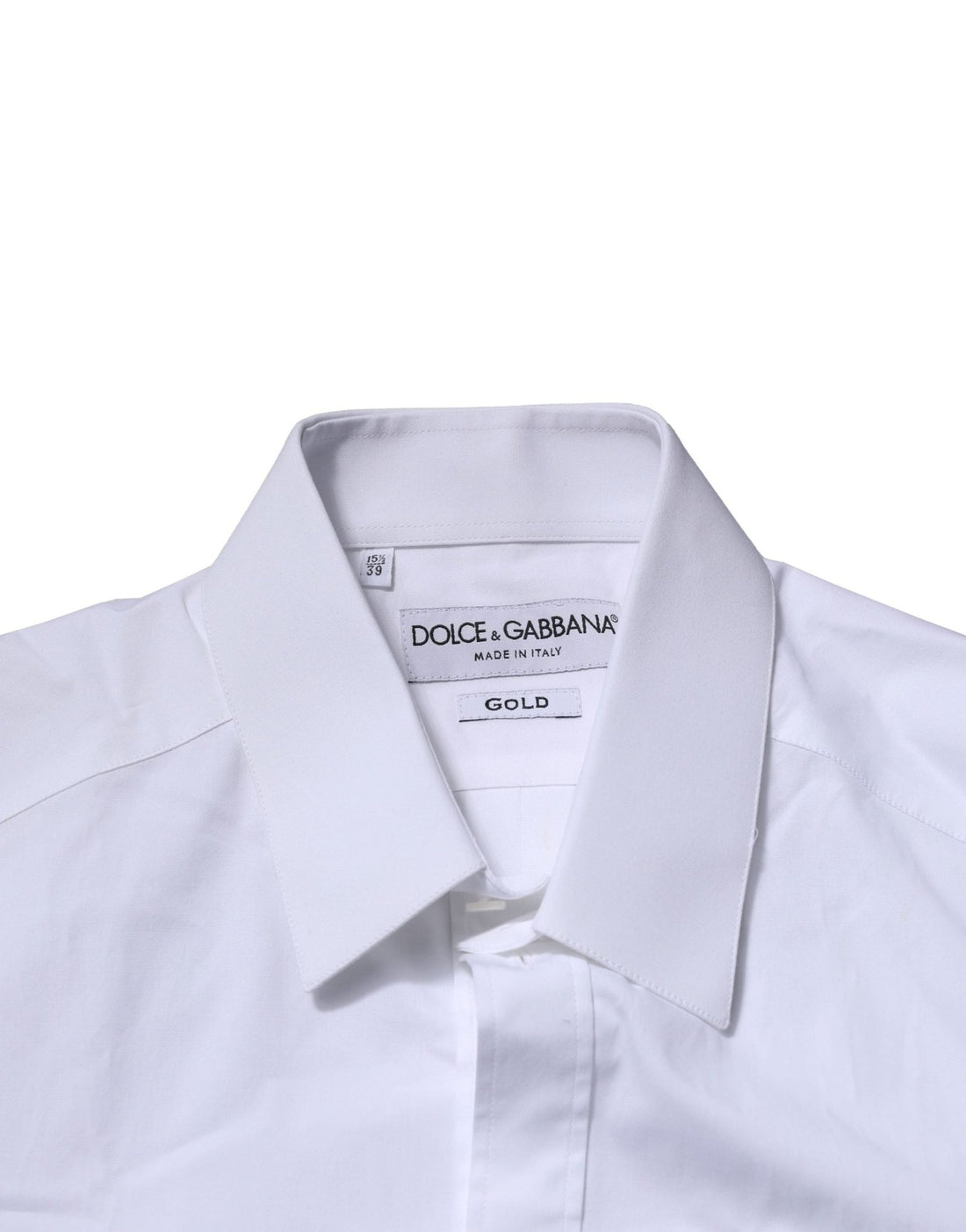 Dolce & Gabbana White Cotton GOLD Long Sleeves Formal Shirt - RIMODA