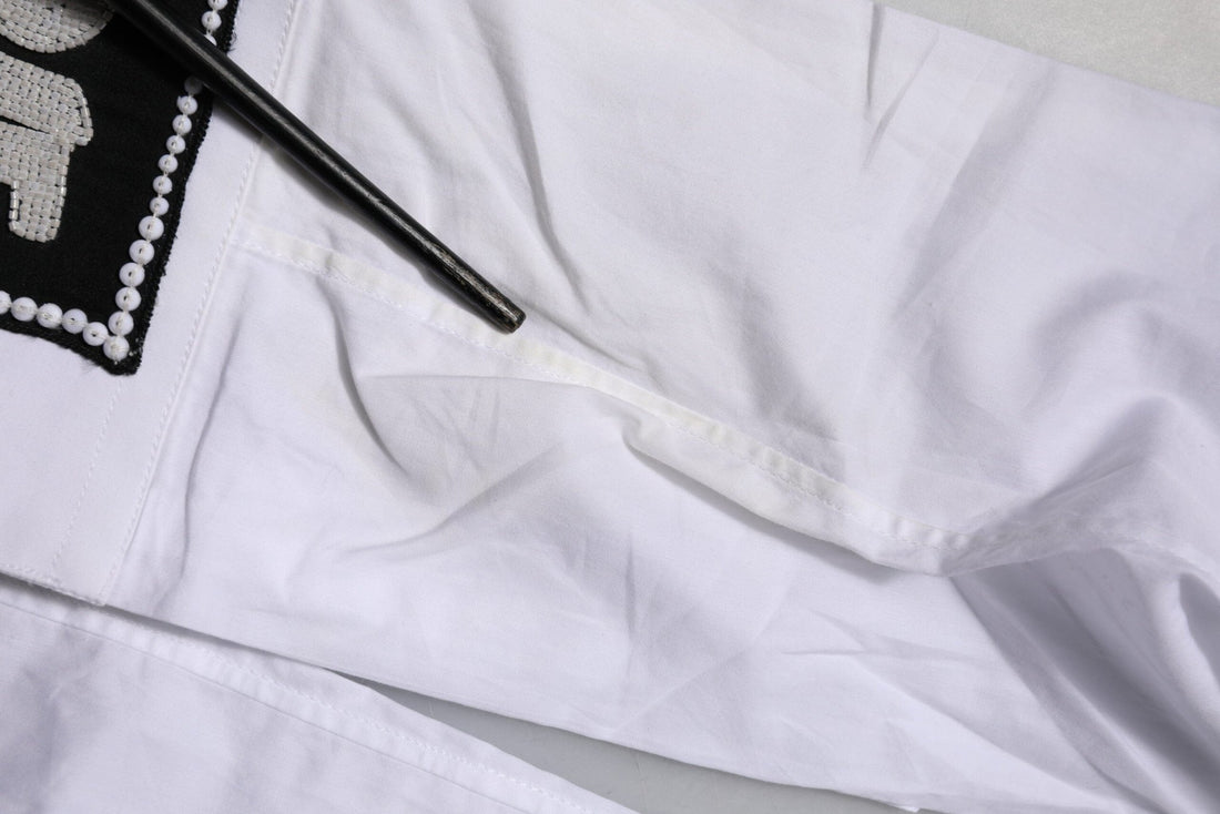 Dolce & Gabbana White Cotton GOLD Long Sleeves Formal Shirt - RIMODA