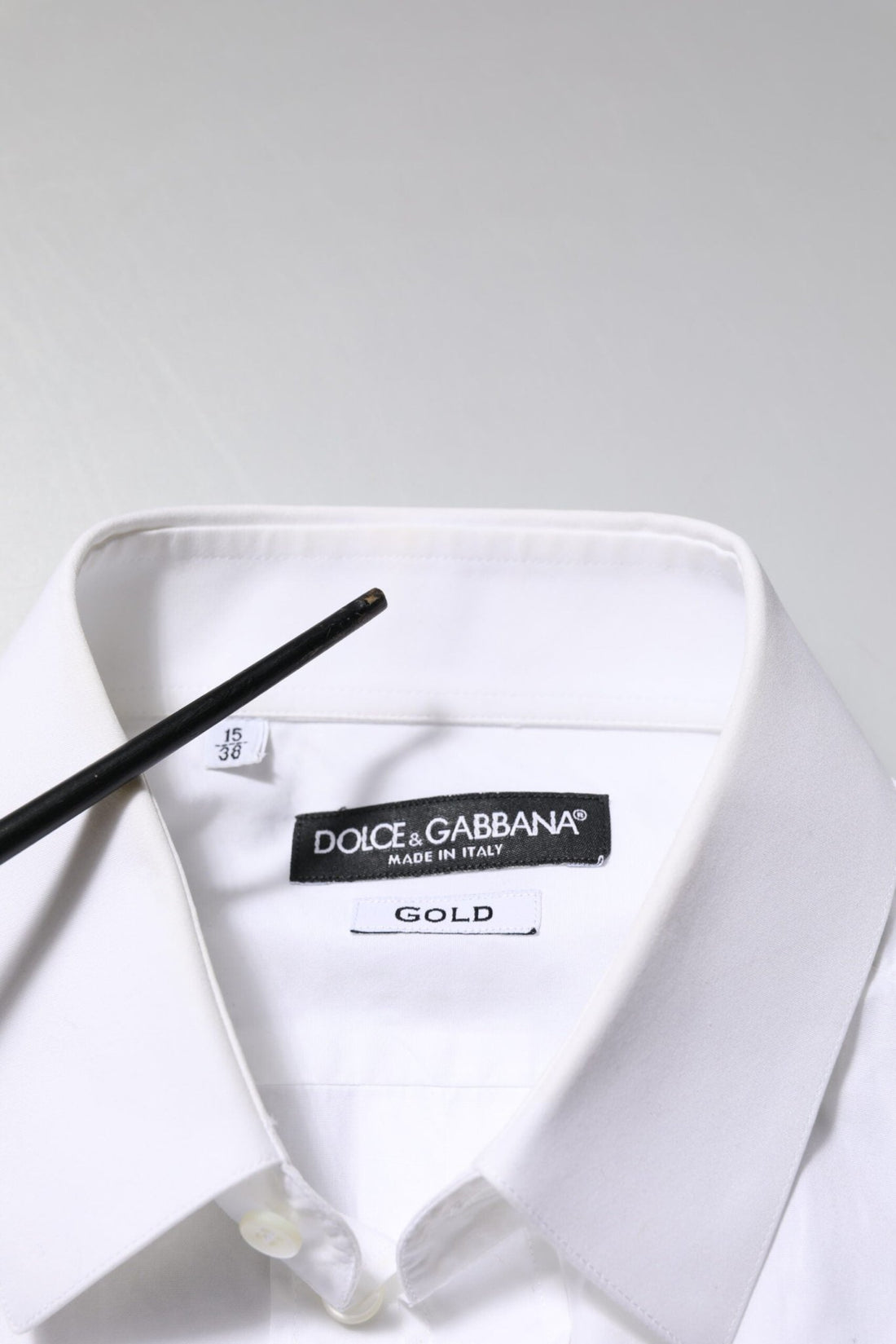 Dolce & Gabbana White Cotton GOLD Long Sleeves Formal Shirt - RIMODA
