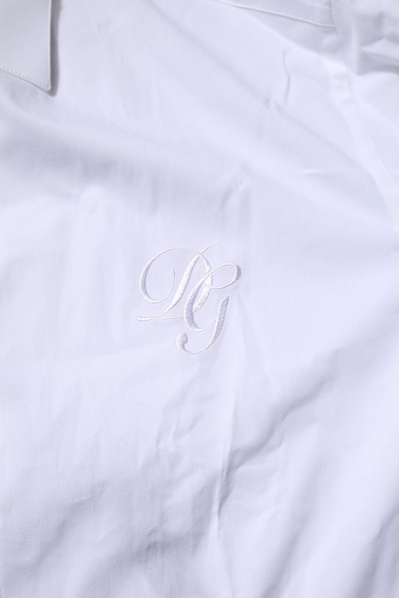 Dolce & Gabbana White Cotton GOLD Long Sleeves Formal Shirt - RIMODA