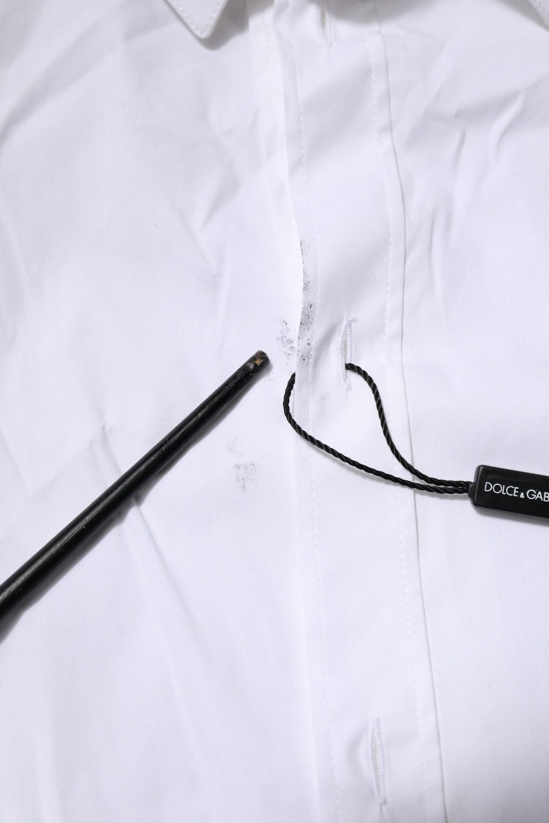 Dolce & Gabbana White Cotton GOLD Long Sleeves Formal Shirt - RIMODA