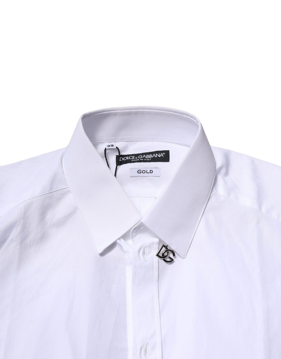 Dolce & Gabbana White Cotton GOLD Long Sleeves Formal Shirt - RIMODA
