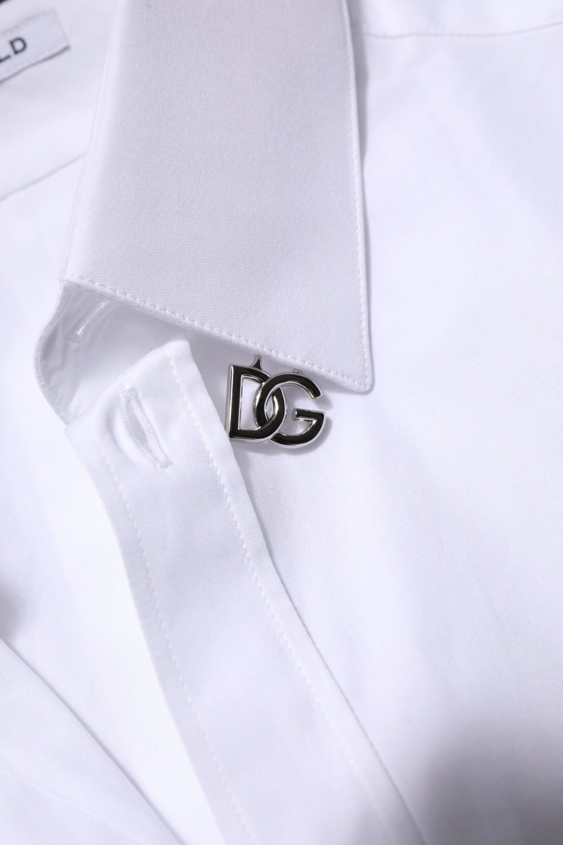 Dolce & Gabbana White Cotton GOLD Long Sleeves Formal Shirt - RIMODA