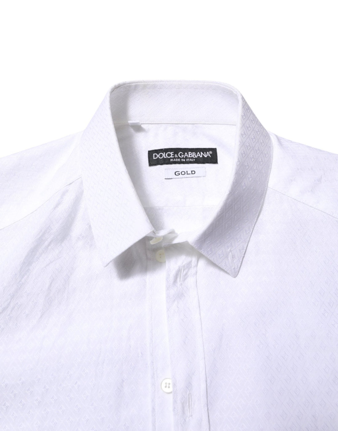 Dolce & Gabbana White Cotton GOLD Long Sleeves Formal Shirt - RIMODA