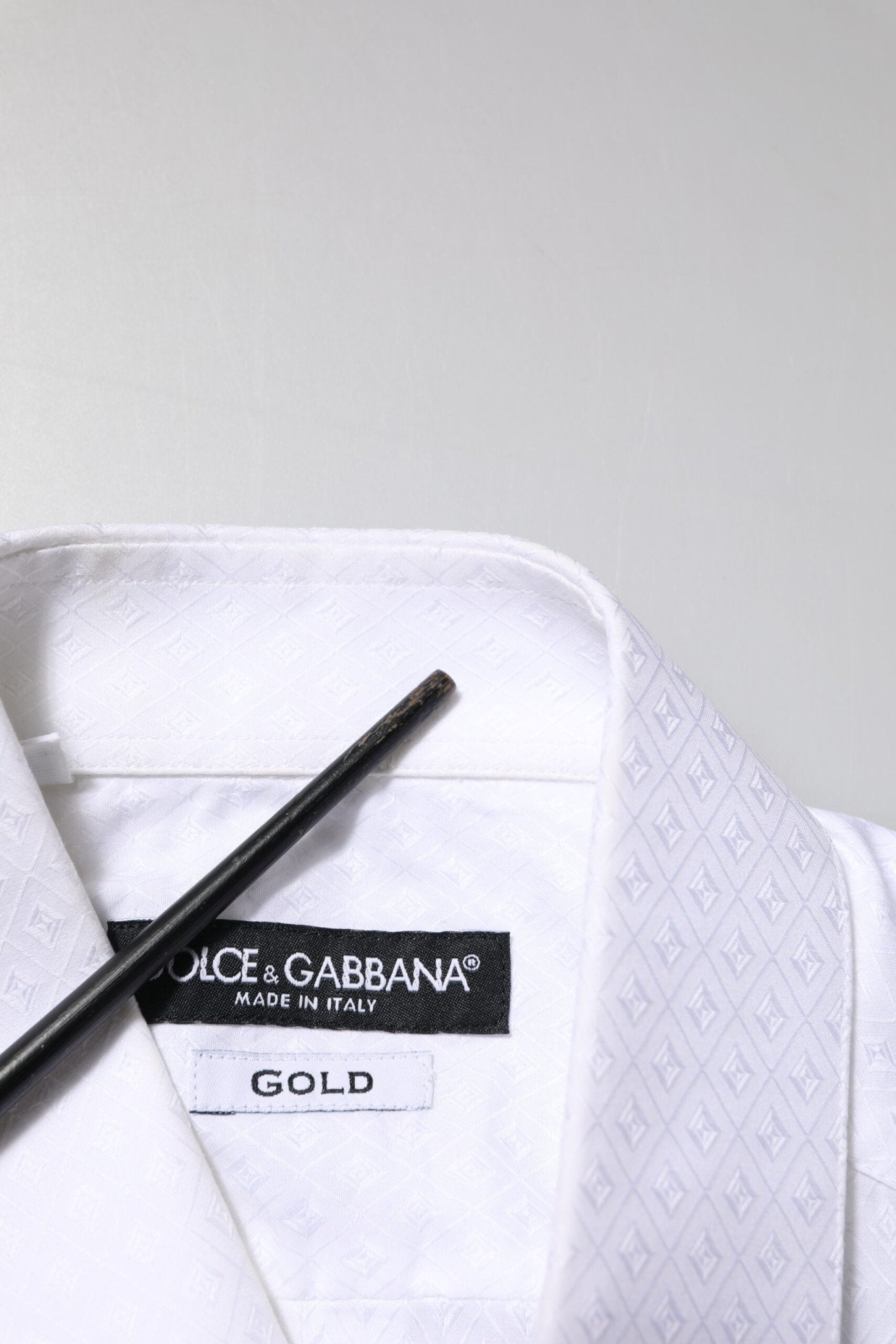 Dolce & Gabbana White Cotton GOLD Long Sleeves Formal Shirt - RIMODA