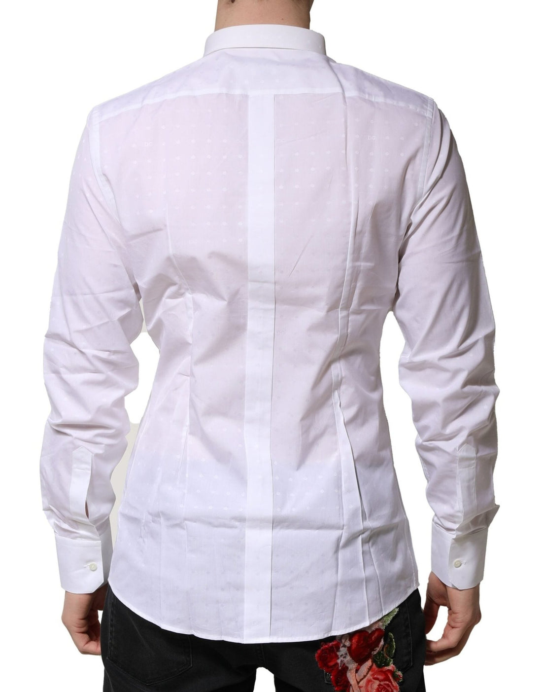 Dolce & Gabbana White Cotton GOLD Long Sleeves Formal Shirt - RIMODA