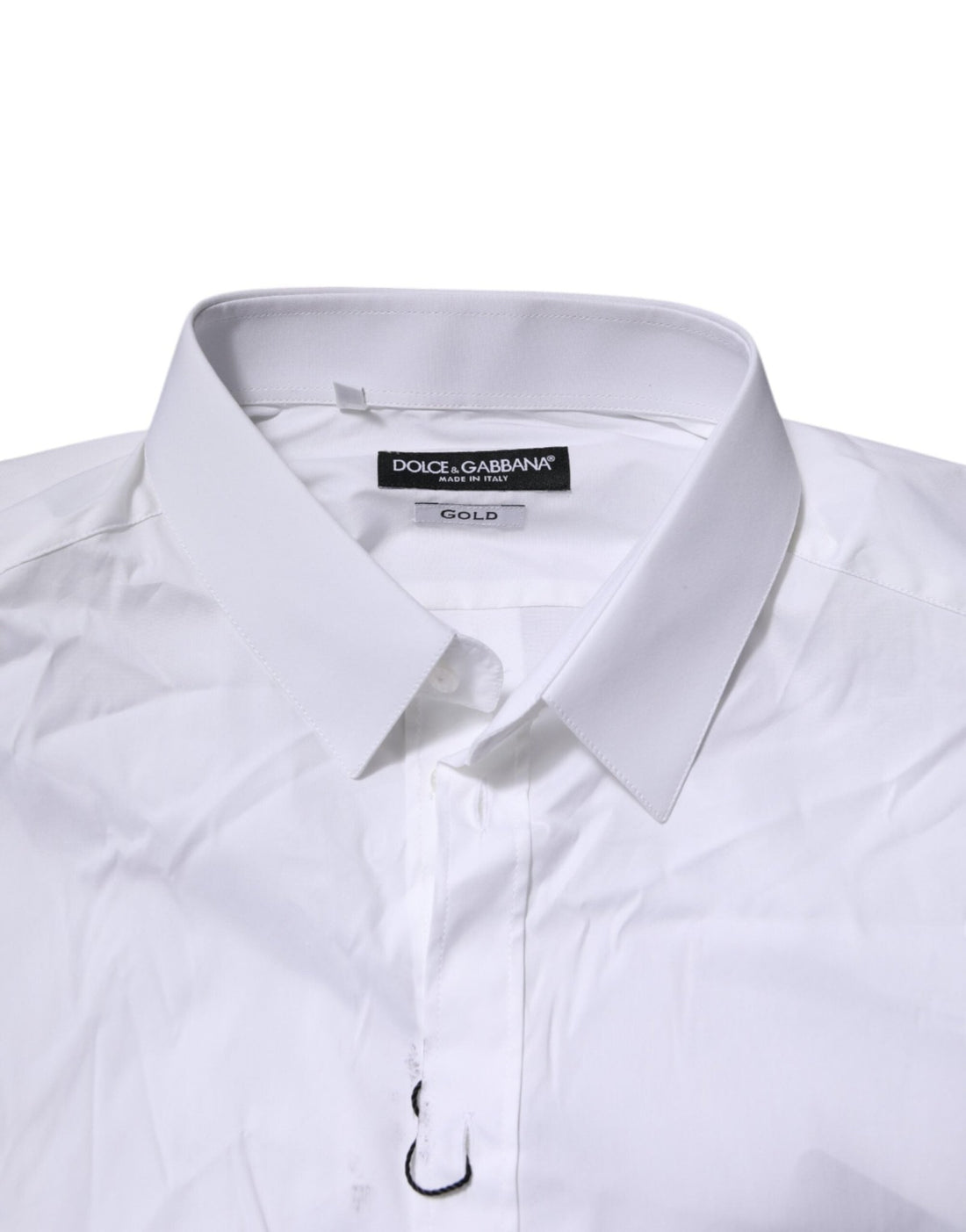 Dolce & Gabbana White Cotton GOLD Long Sleeves Formal Shirt - RIMODA