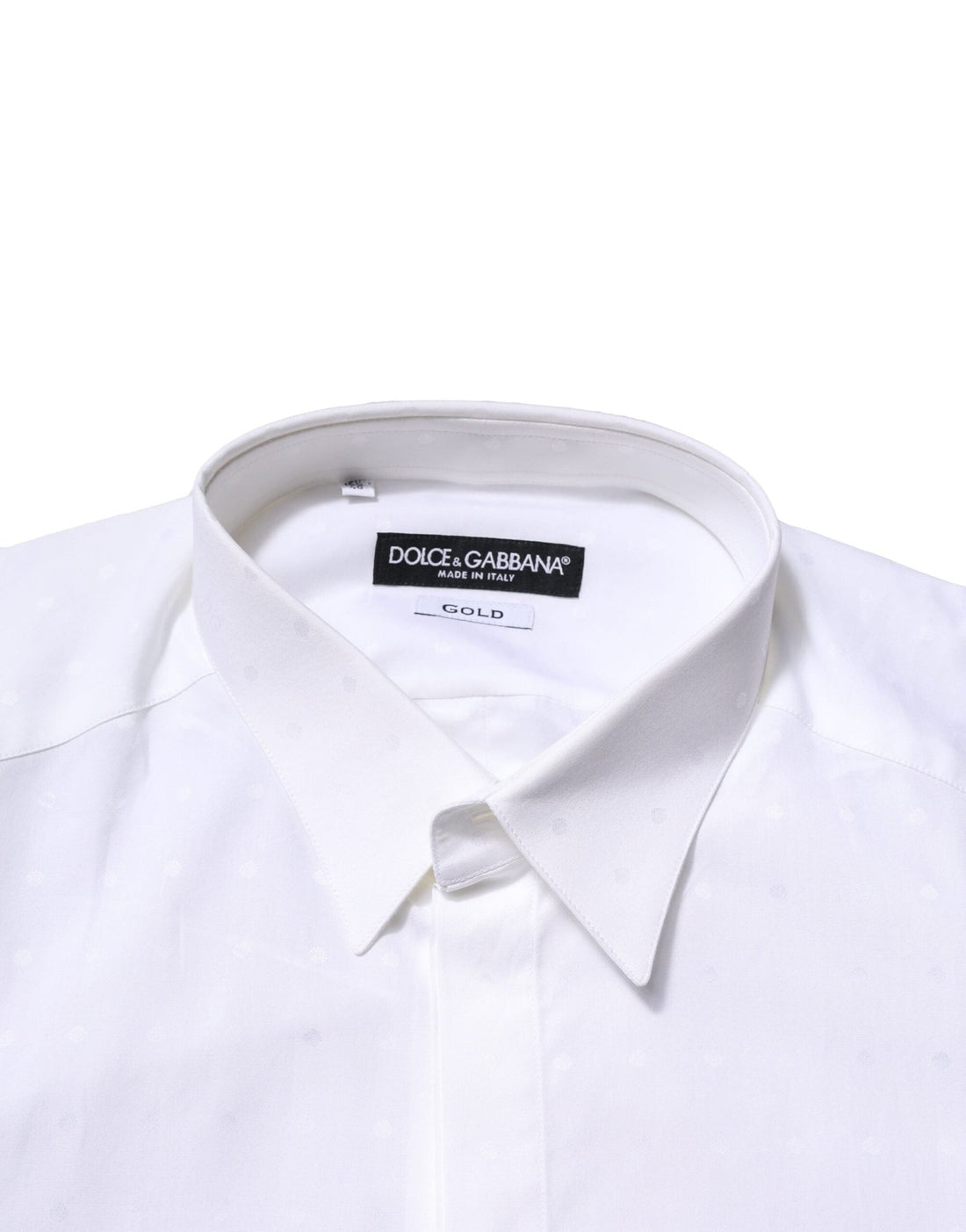 Dolce & Gabbana White Cotton GOLD Long Sleeves Formal Shirt - RIMODA
