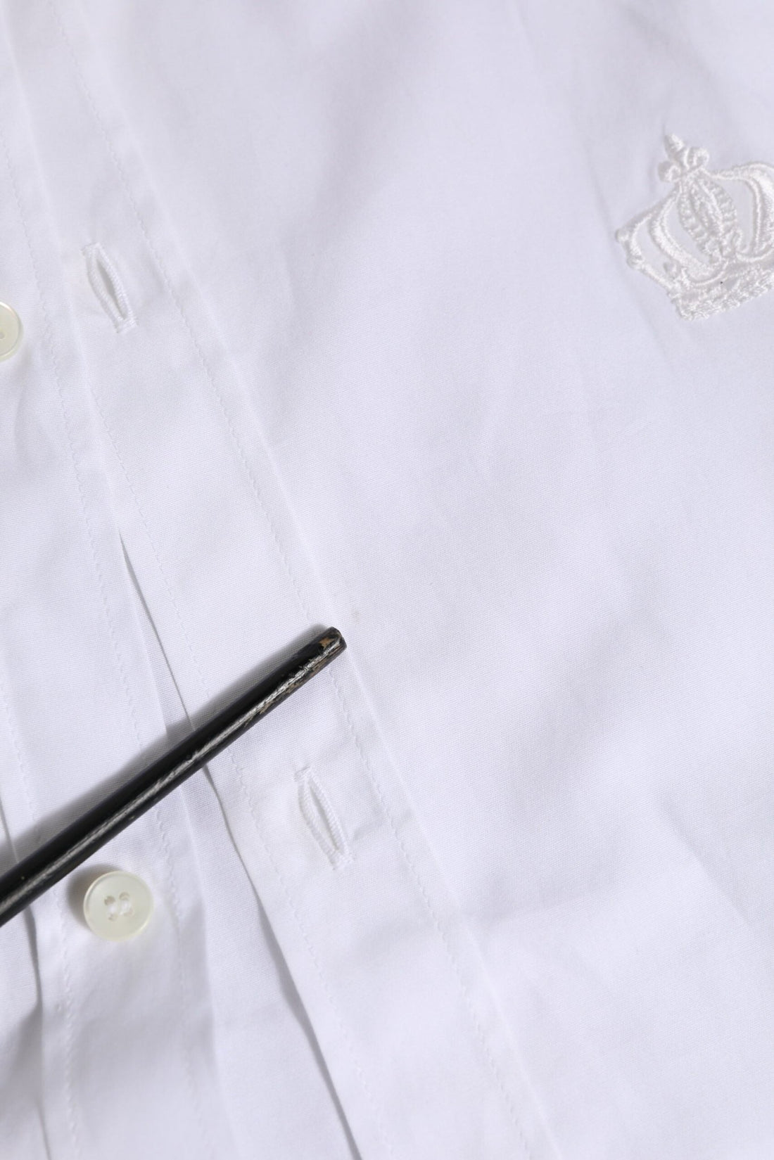Dolce & Gabbana White Cotton GOLD Long Sleeves Formal Shirt - RIMODA