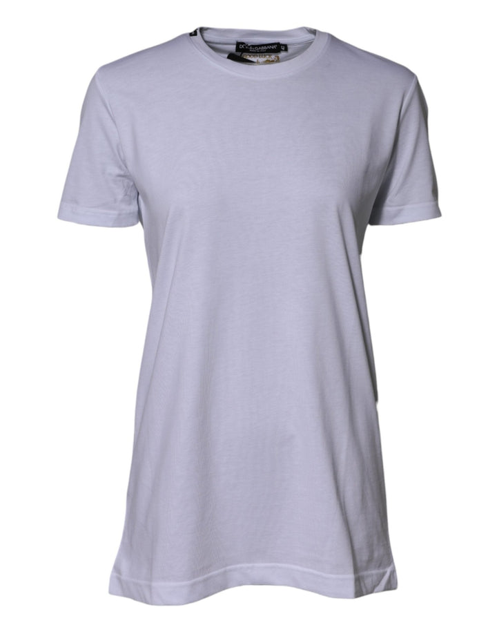 Dolce & Gabbana White Cotton Goodluck 2023 Crew Neck T-shirt - RIMODA