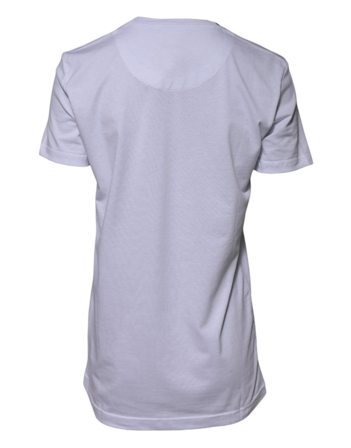 Dolce & Gabbana White Cotton Goodluck 2023 Crew Neck T-shirt - RIMODA