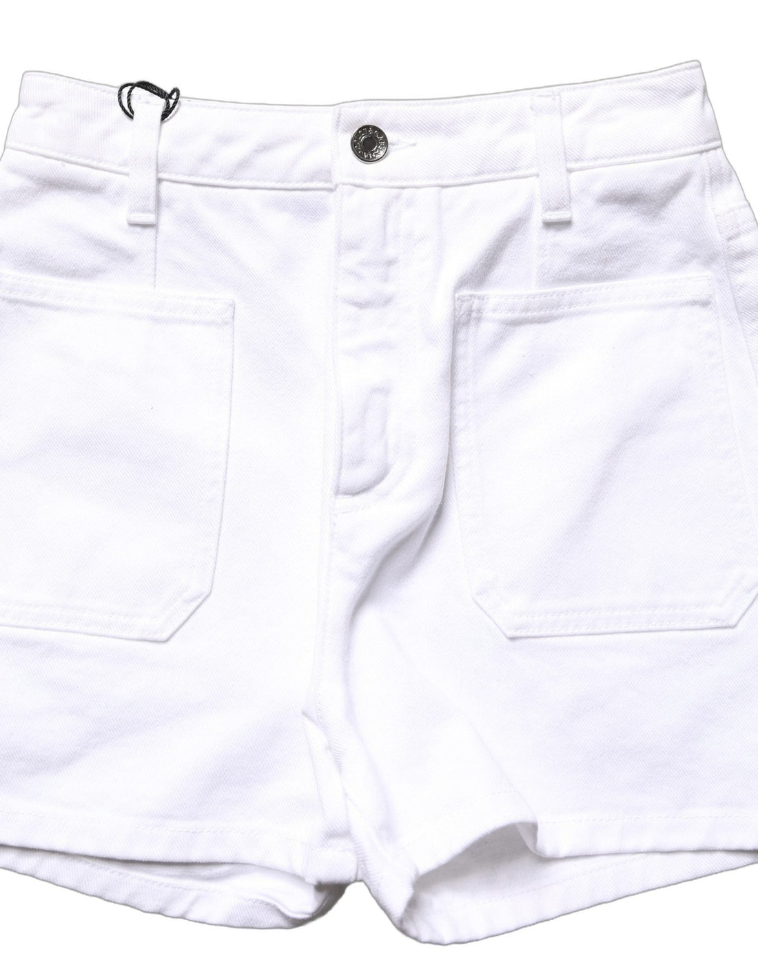 Dolce & Gabbana White Cotton HighWaist Denim Hotpants Shorts - RIMODA