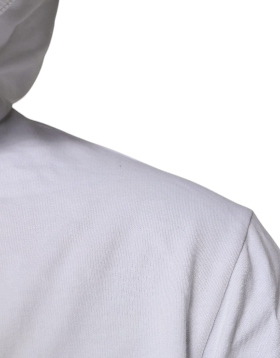 Dolce & Gabbana White Cotton Hooded Sweatshirt Sweater - RIMODA
