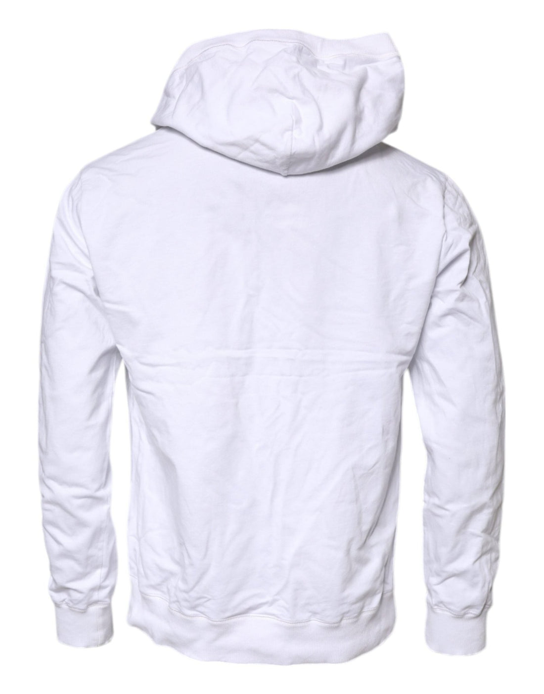 Dolce & Gabbana White Cotton Hooded Sweatshirt Sweater - RIMODA