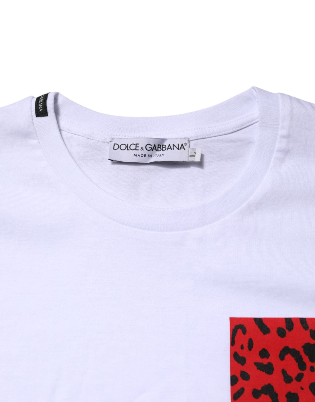 Dolce & Gabbana White Cotton Leopard Print Crew Neck T-shirt - RIMODA
