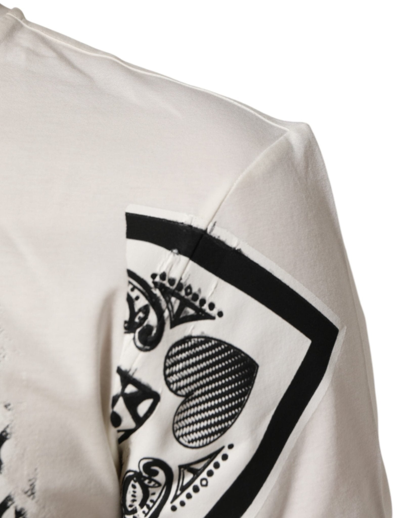 Dolce & Gabbana White Cotton Logo Bandana Print Men T-shirt - RIMODA