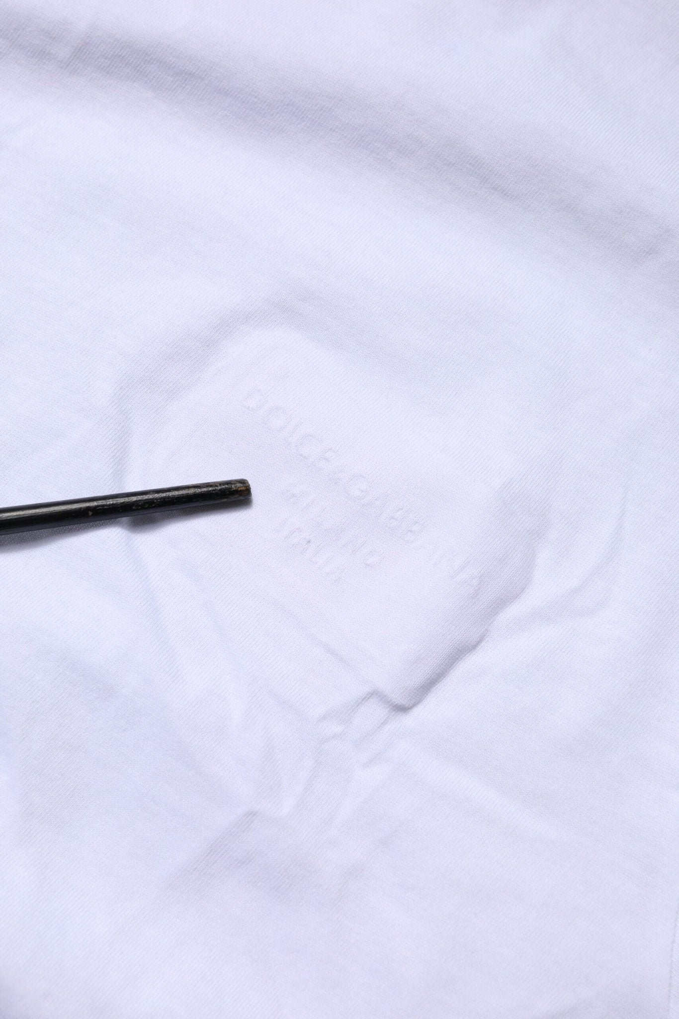 Dolce & Gabbana White Cotton Logo Patch Crew Neck T-shirt - RIMODA