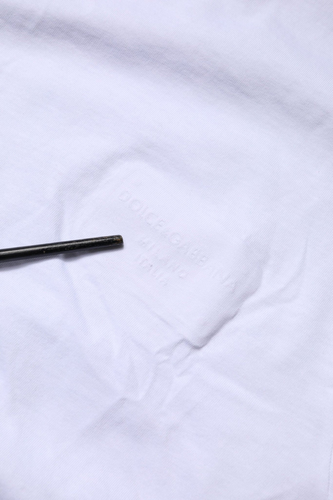 Dolce & Gabbana White Cotton Logo Patch Crew Neck T-shirt - RIMODA