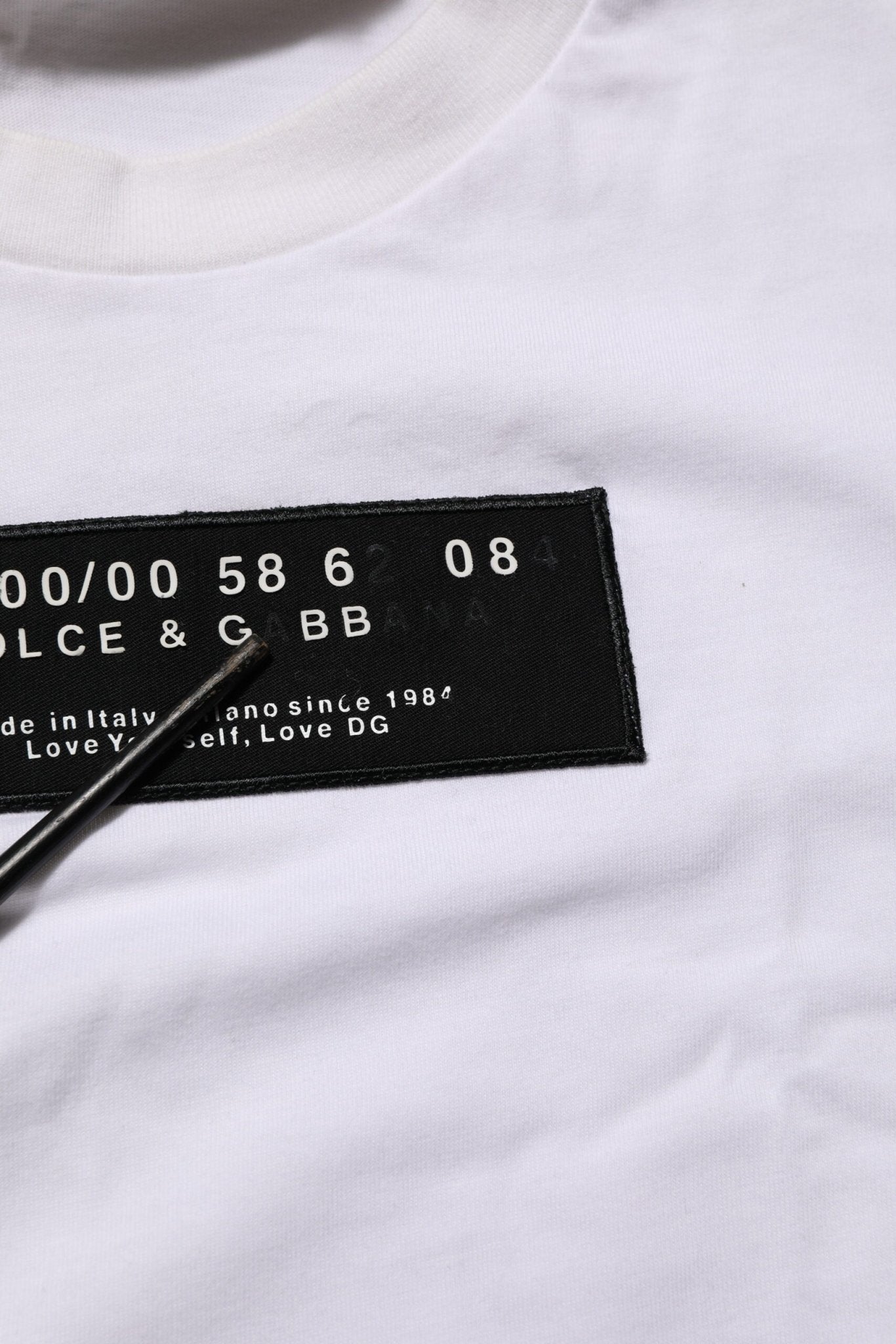Dolce & Gabbana White Cotton Logo Print Crew Neck Men T-shirt - RIMODA
