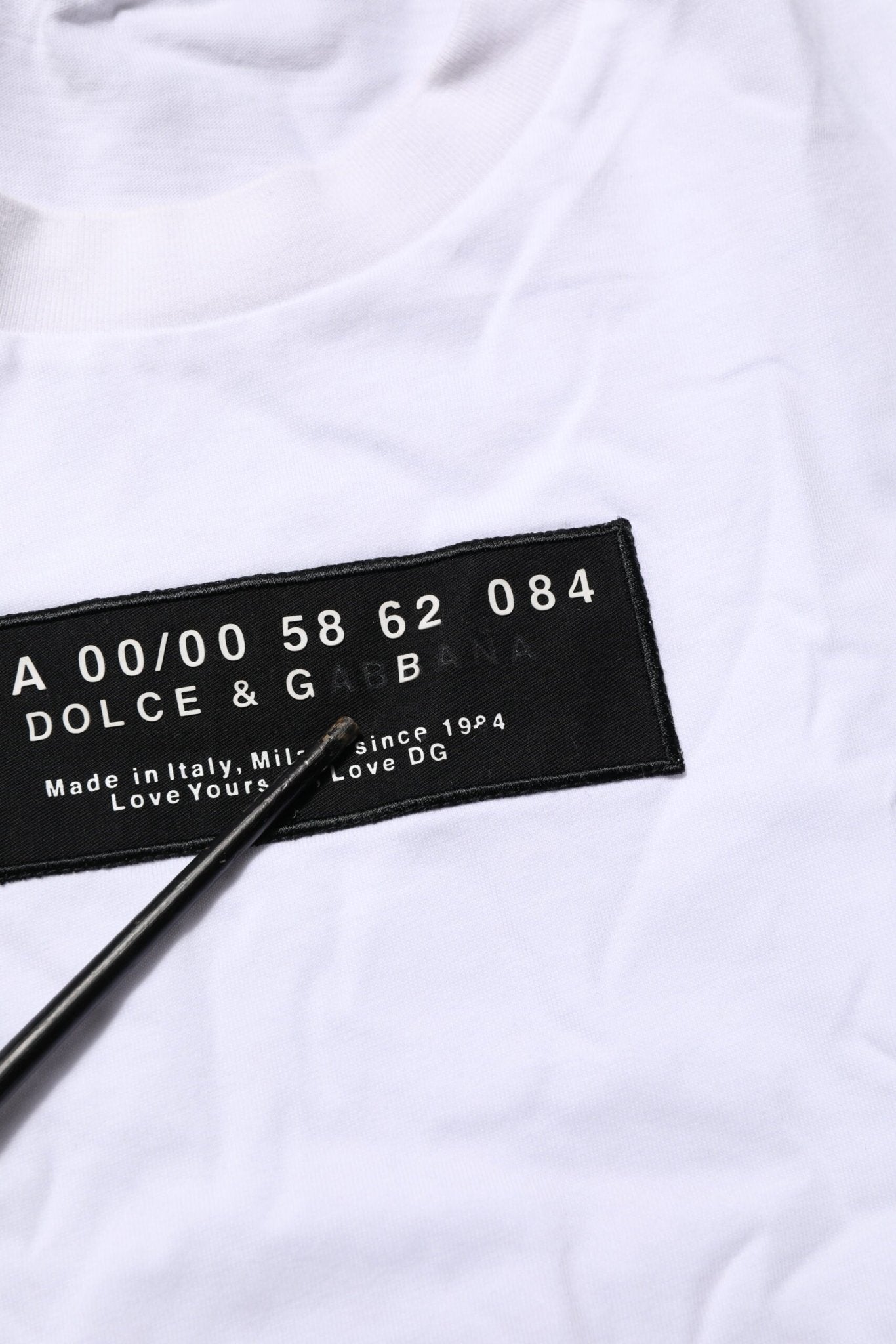 Dolce & Gabbana White Cotton Logo Print Crew Neck Men T-shirt - RIMODA