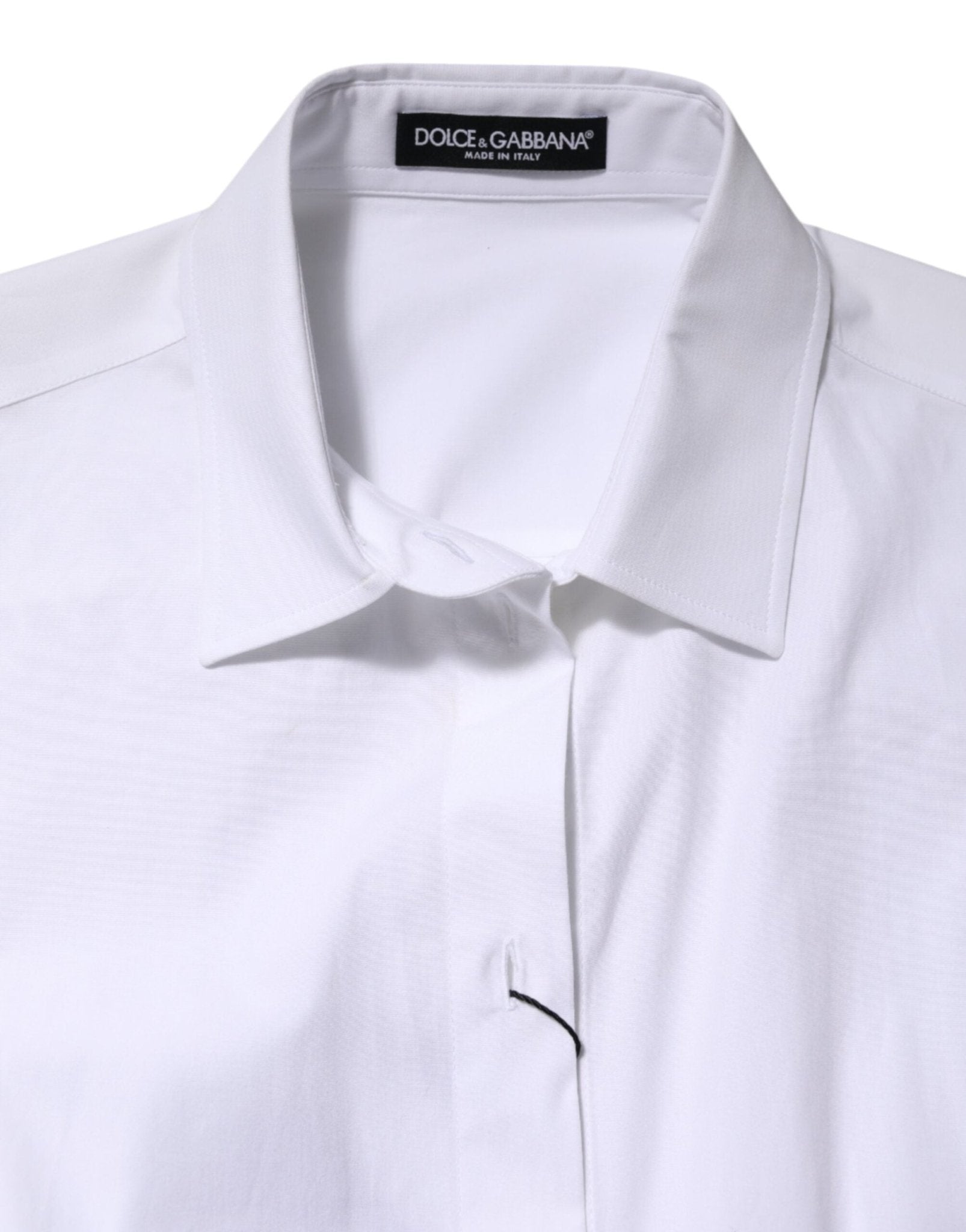Dolce & Gabbana White Cotton Long Sleeves Collared Shirt Top - RIMODA