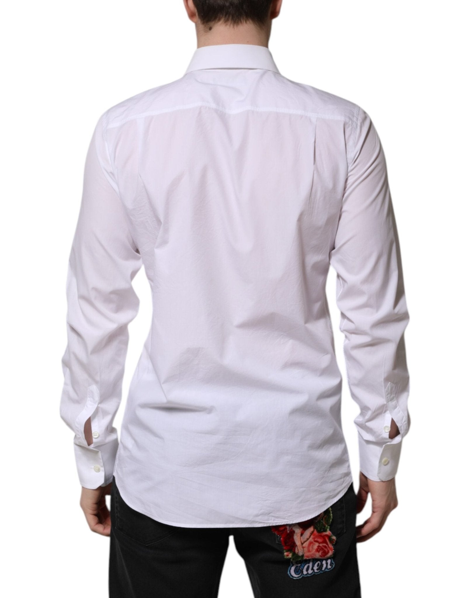 Dolce & Gabbana White Cotton Long Sleeves Dress Shirt - RIMODA