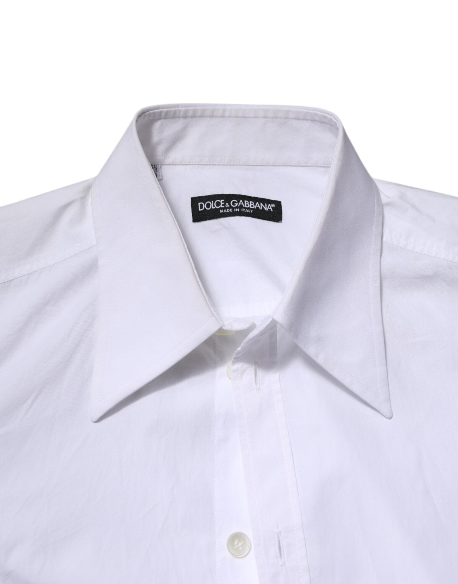 Dolce & Gabbana White Cotton Long Sleeves Dress Shirt - RIMODA