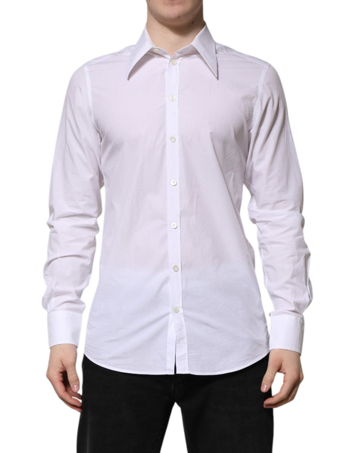 Dolce & Gabbana White Cotton Long Sleeves Dress Shirt - RIMODA