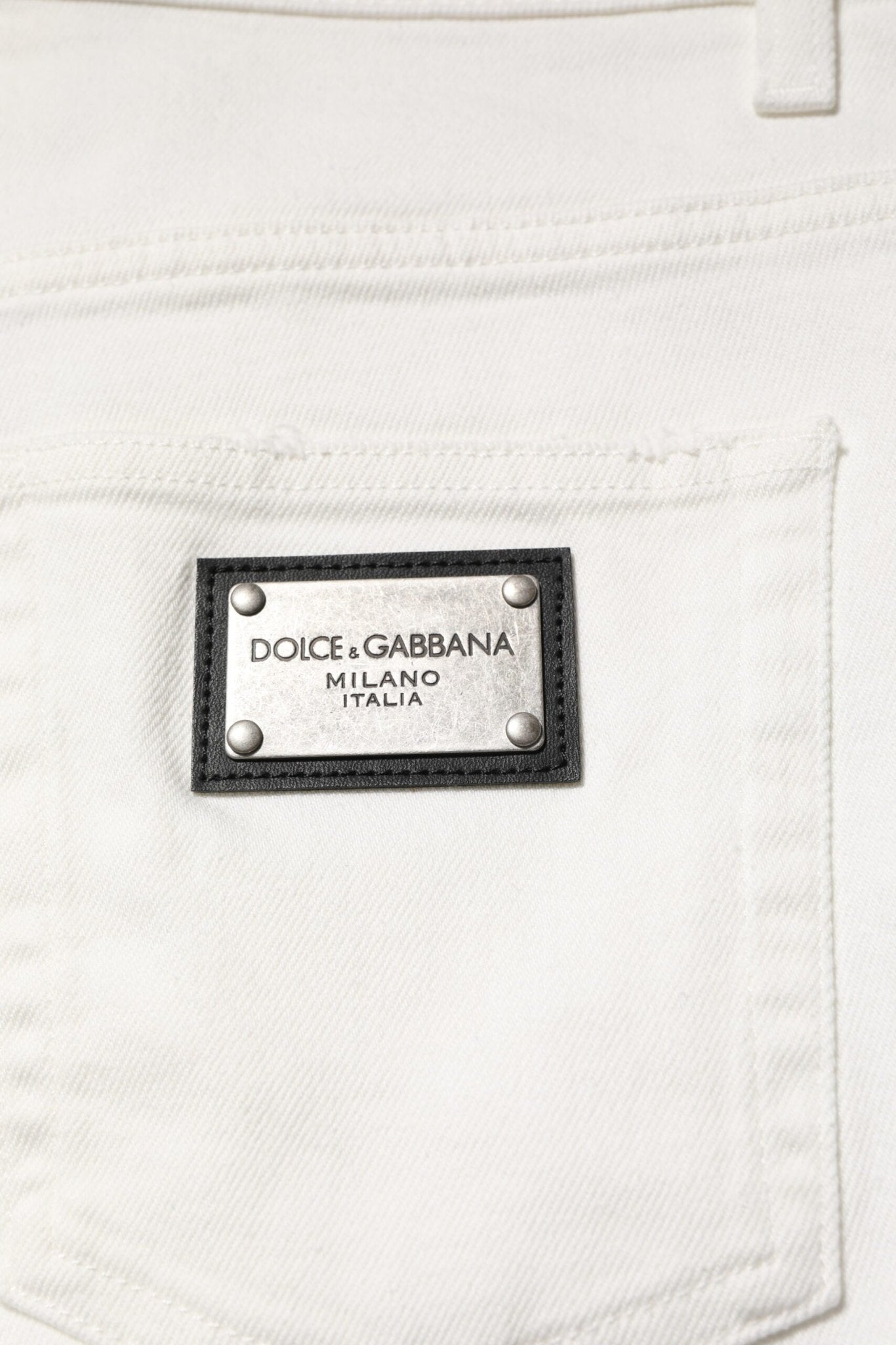 Dolce & Gabbana White Cotton Loose Men Denim Jeans - RIMODA