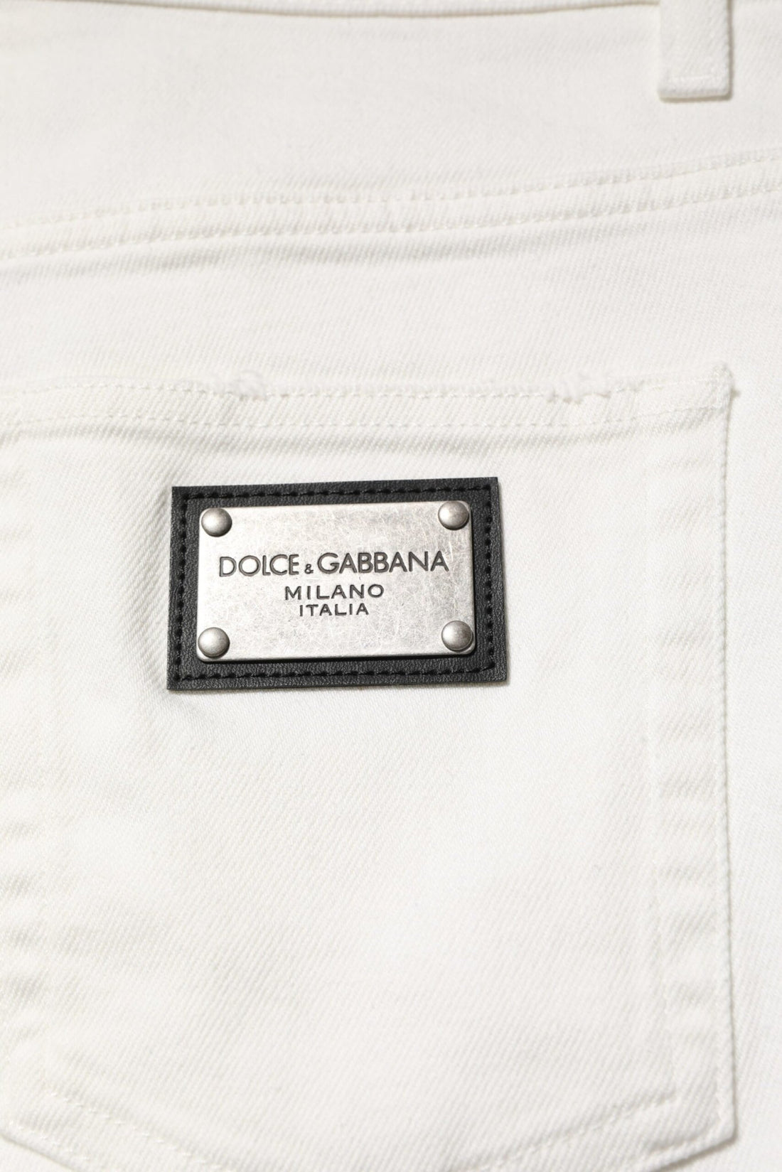 Dolce & Gabbana White Cotton Loose Men Denim Jeans - RIMODA