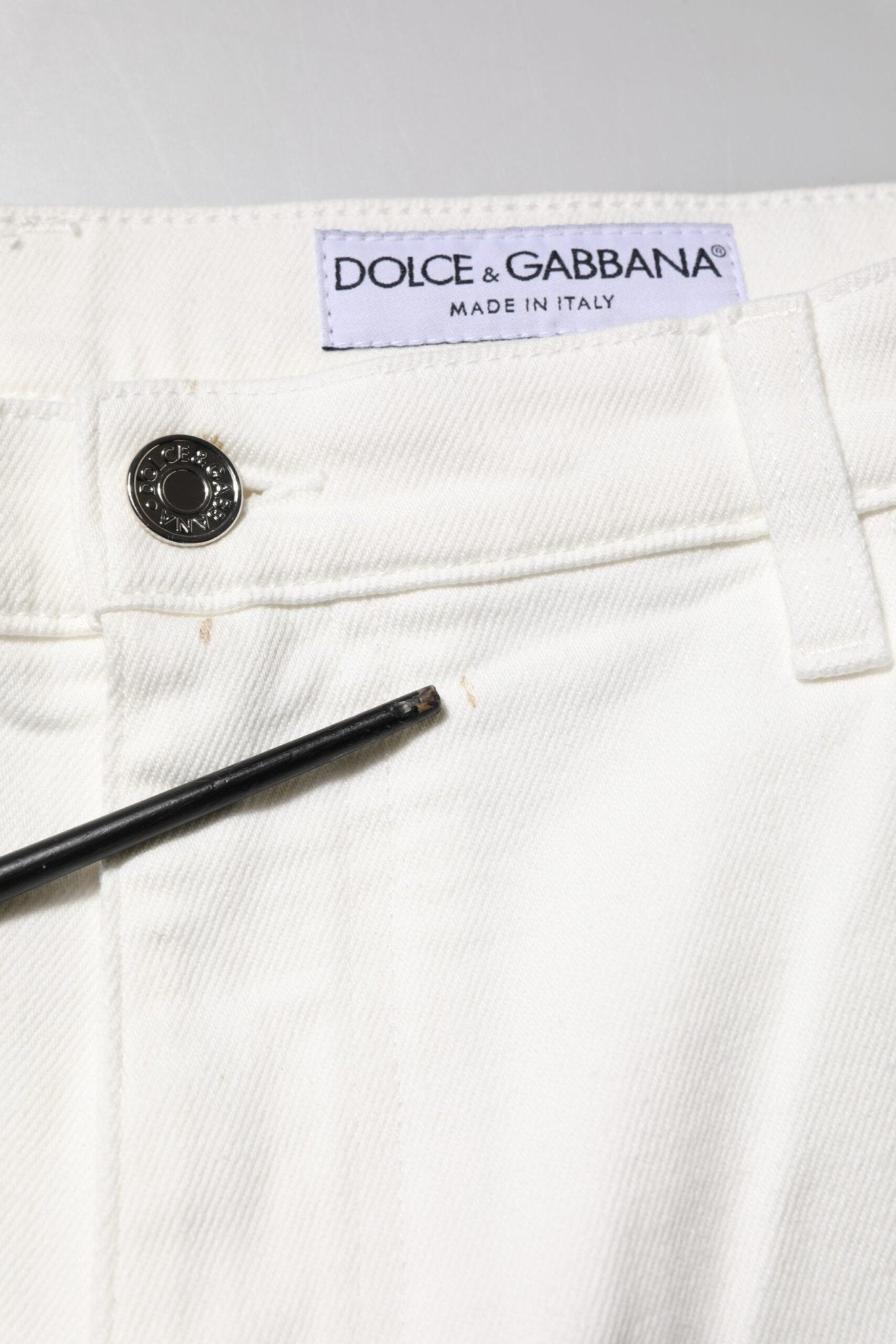 Dolce & Gabbana White Cotton Loose Men Denim Jeans - RIMODA