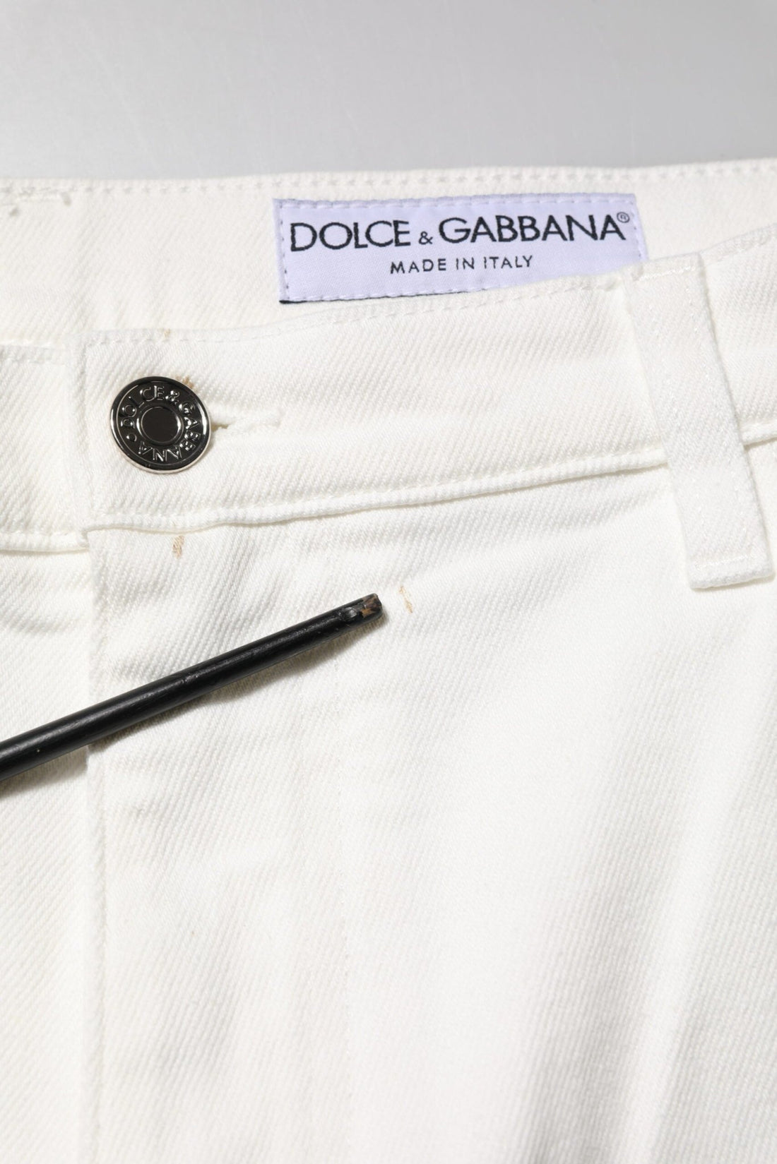 Dolce & Gabbana White Cotton Loose Men Denim Jeans - RIMODA