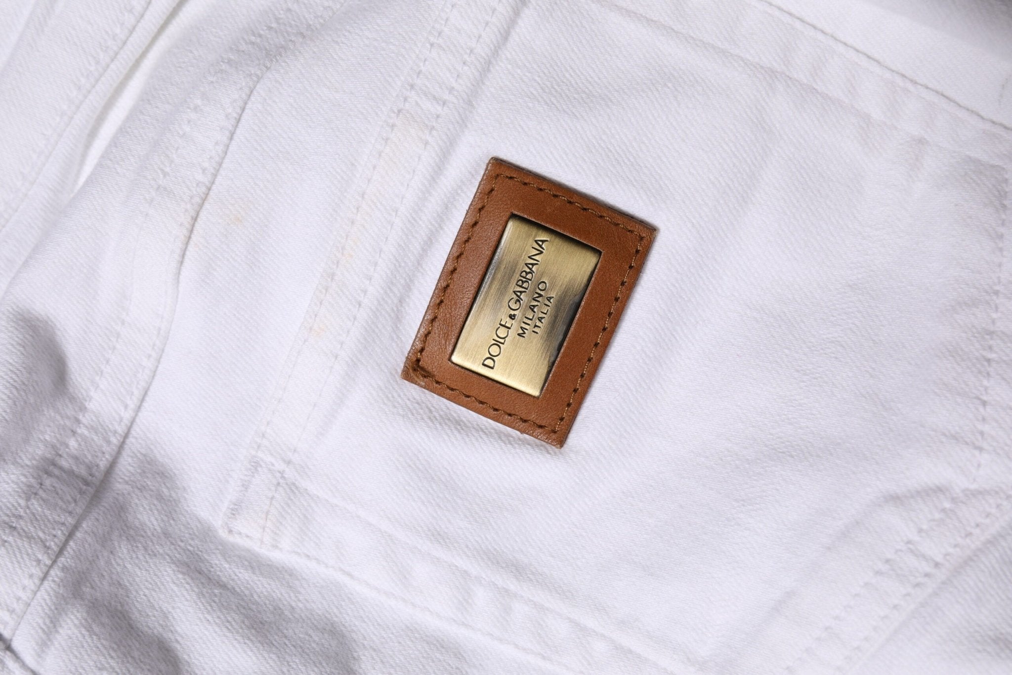 Dolce & Gabbana White Cotton Low Waist Skinny Denim Jeans - RIMODA