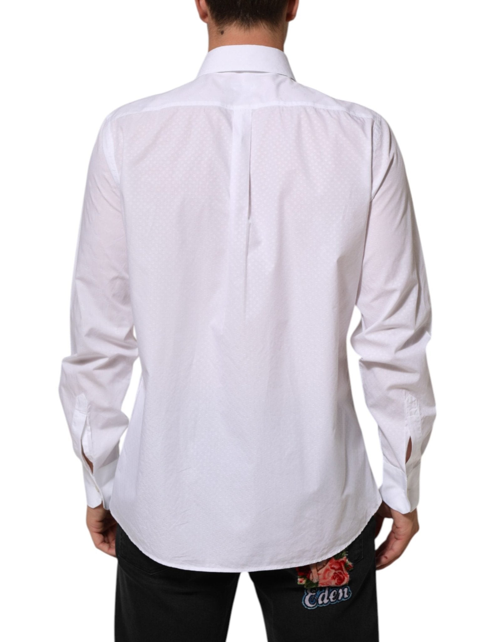 Dolce & Gabbana White Cotton MARTINI Bib Formal Dress Shirt - RIMODA