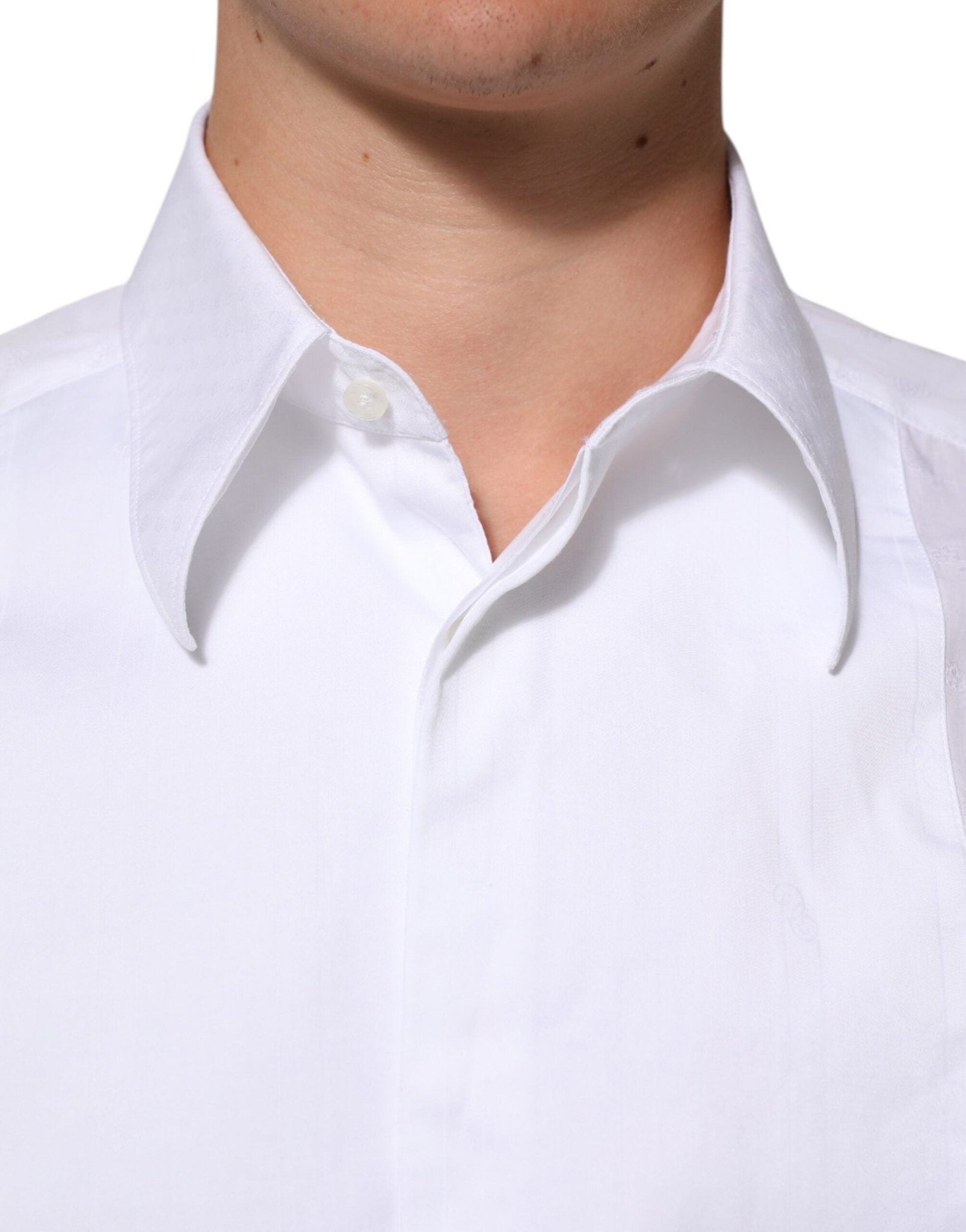 Dolce & Gabbana White Cotton MARTINI Bib Formal Dress Shirt - RIMODA