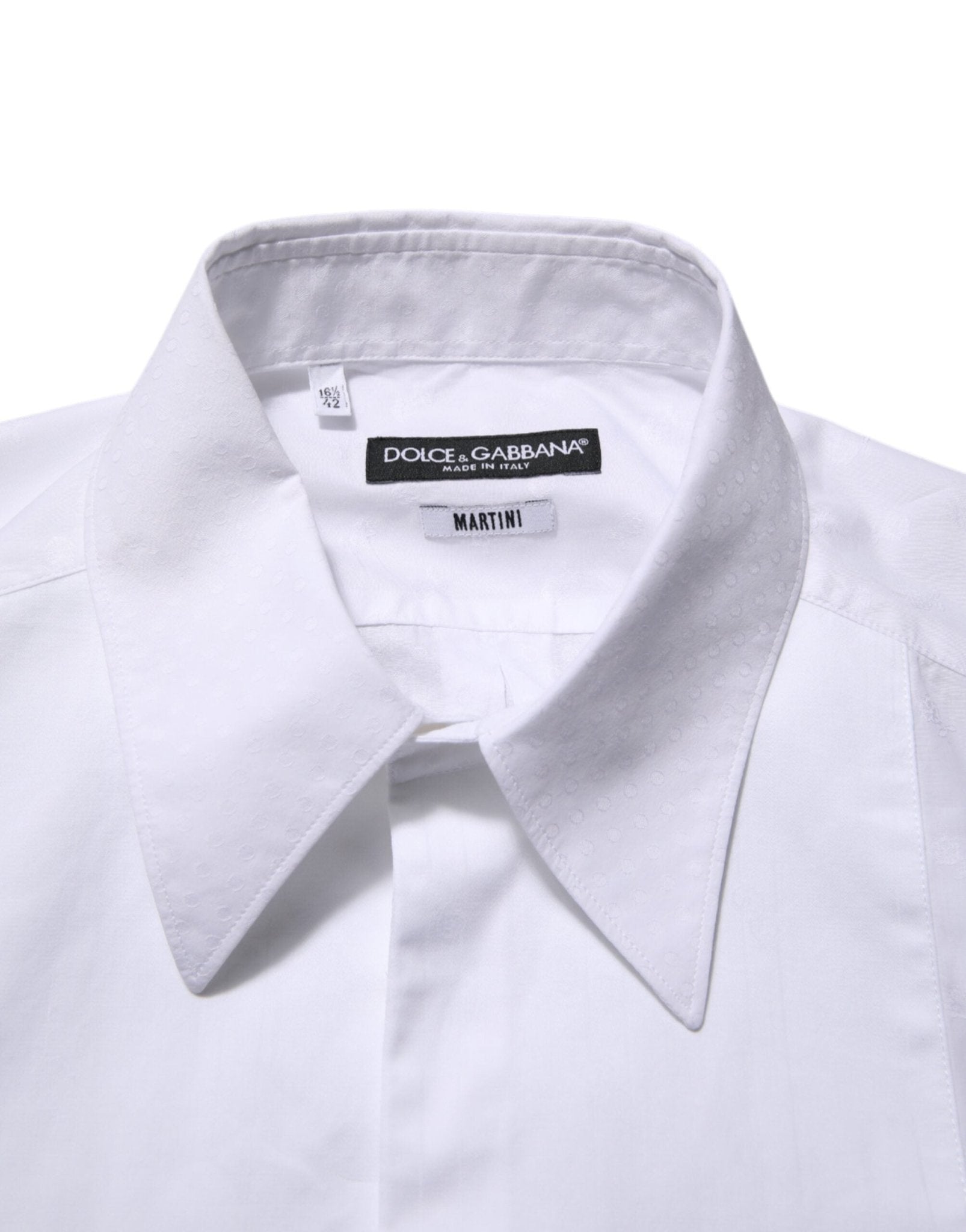 Dolce & Gabbana White Cotton MARTINI Bib Formal Dress Shirt - RIMODA