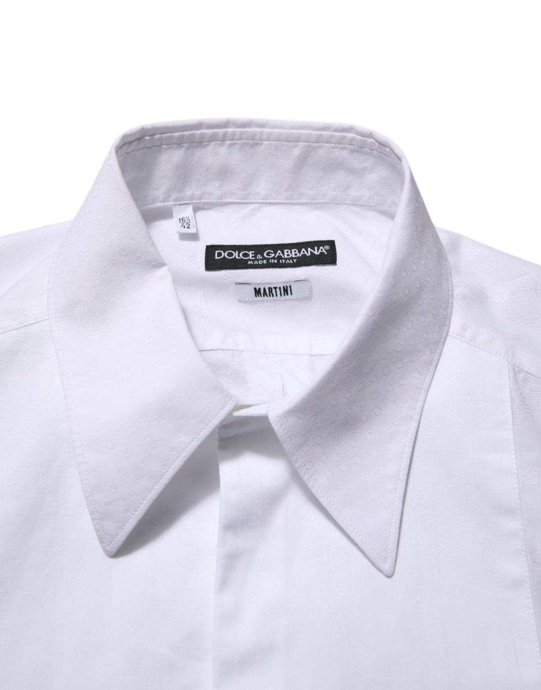 Dolce & Gabbana White Cotton MARTINI Bib Formal Dress Shirt - RIMODA