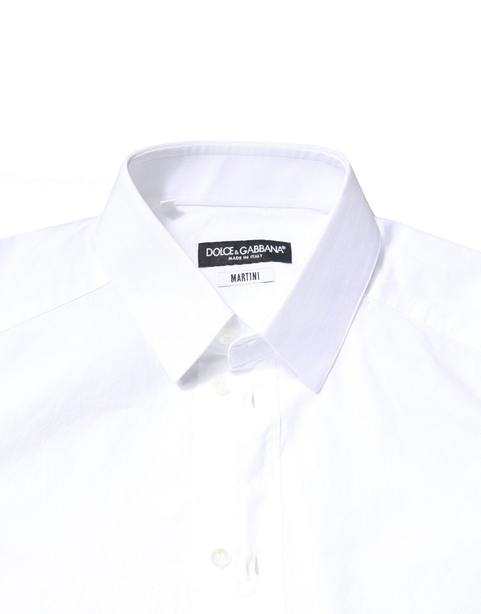 Dolce & Gabbana White Cotton MARTINI Formal Men Dress Shirt - RIMODA