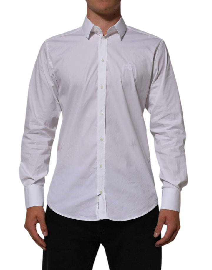 Dolce & Gabbana White Cotton MARTINI Formal Men Dress Shirt - RIMODA