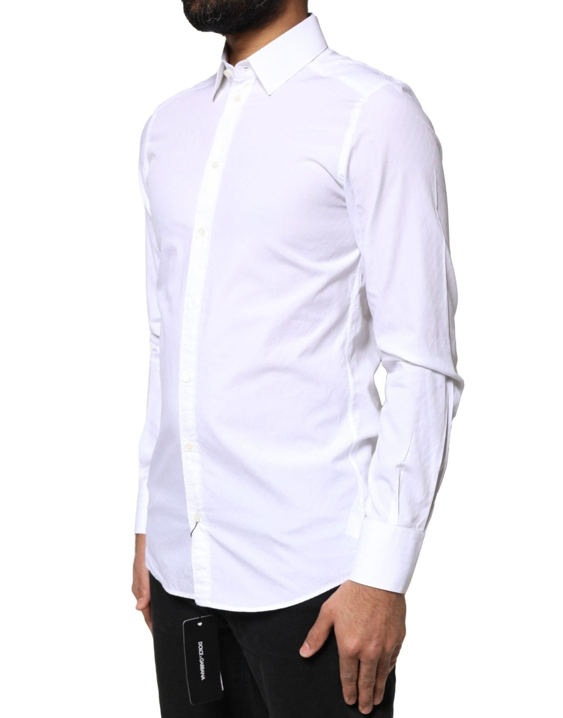 Dolce & Gabbana White Cotton MARTINI Formal Men Dress Shirt - RIMODA
