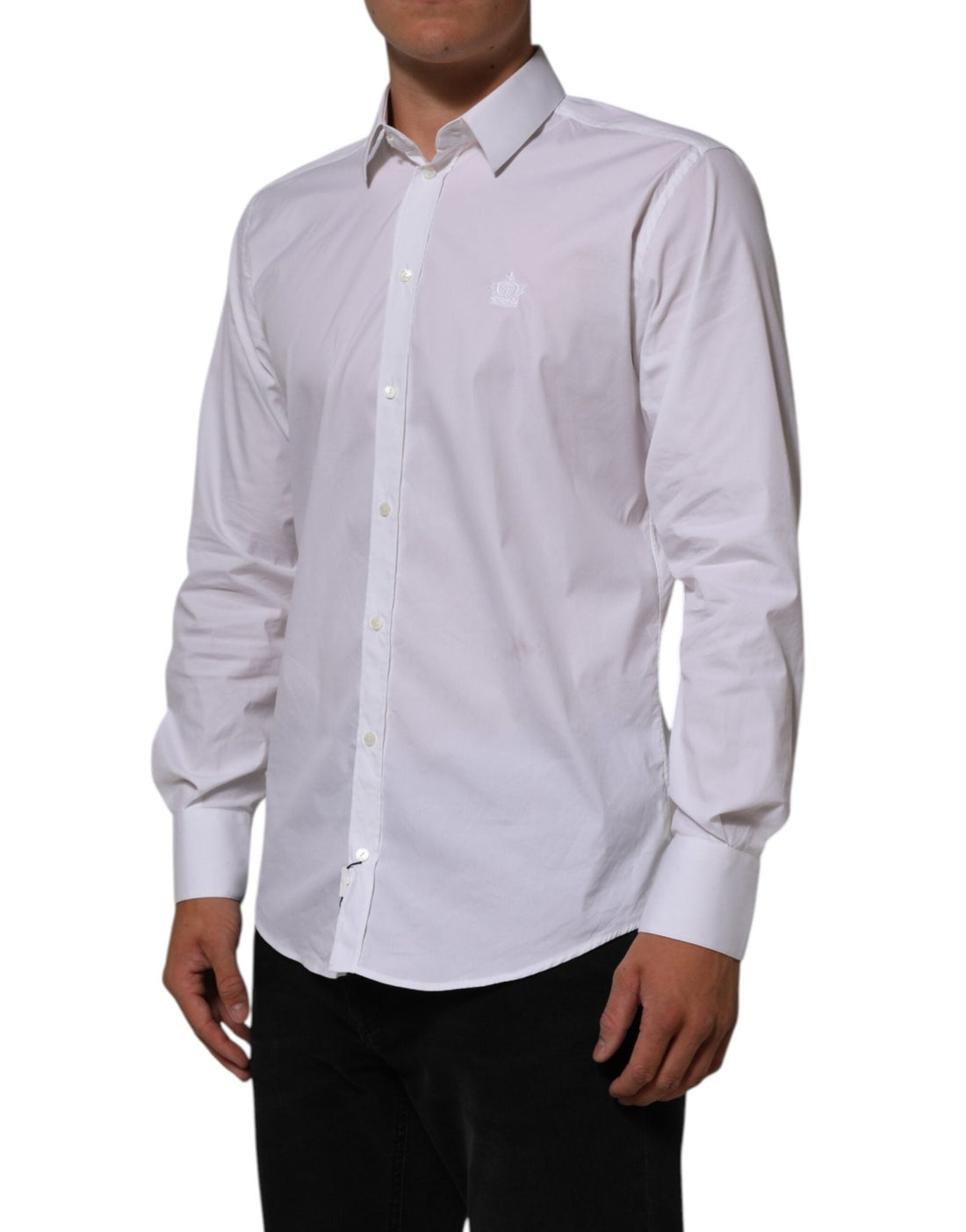 Dolce & Gabbana White Cotton MARTINI Formal Men Dress Shirt - RIMODA