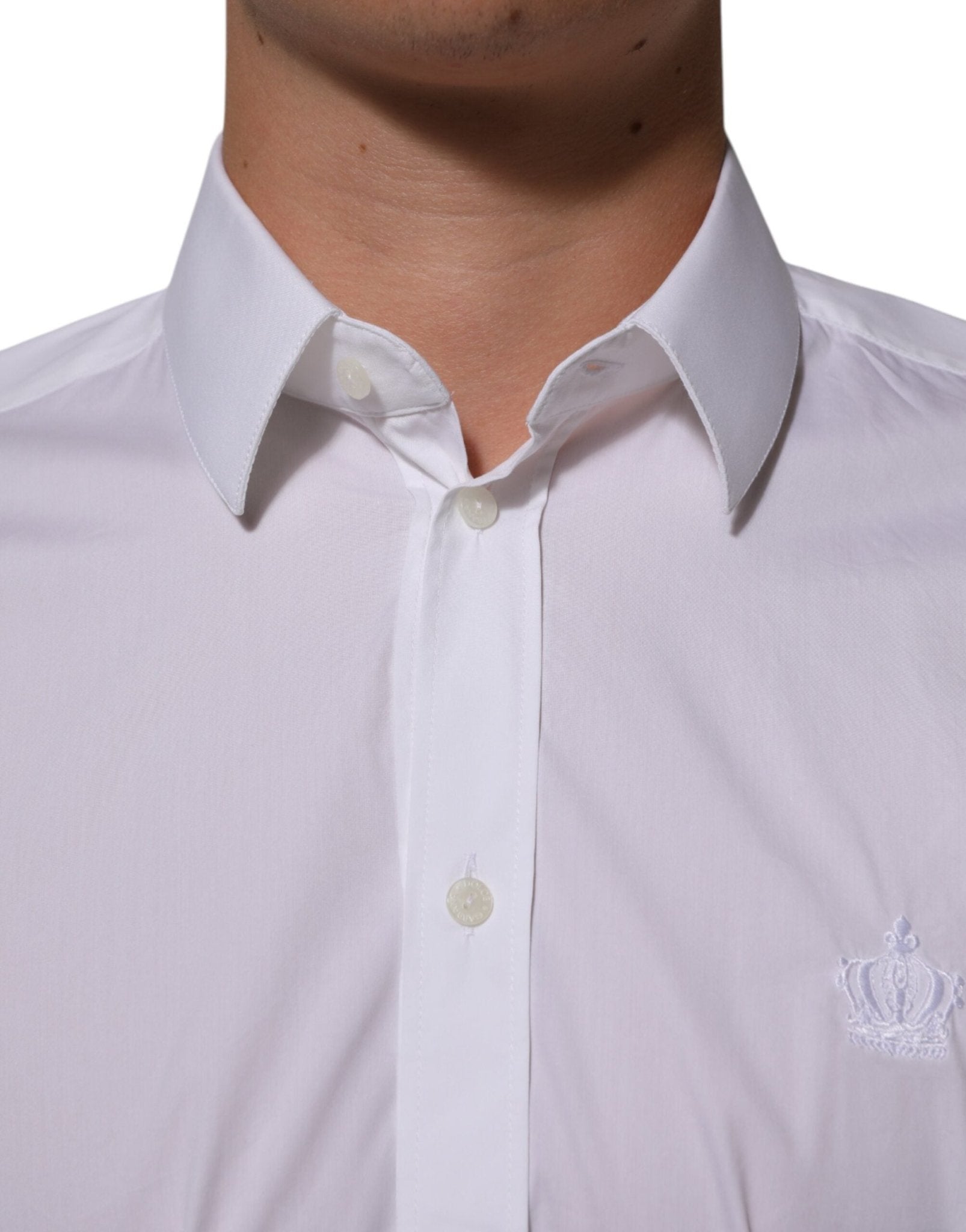 Dolce & Gabbana White Cotton MARTINI Formal Men Dress Shirt - RIMODA